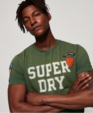 Superdry Upstate Wash Rövidujjú Férfi Pólók Zöld | WLBKH5124